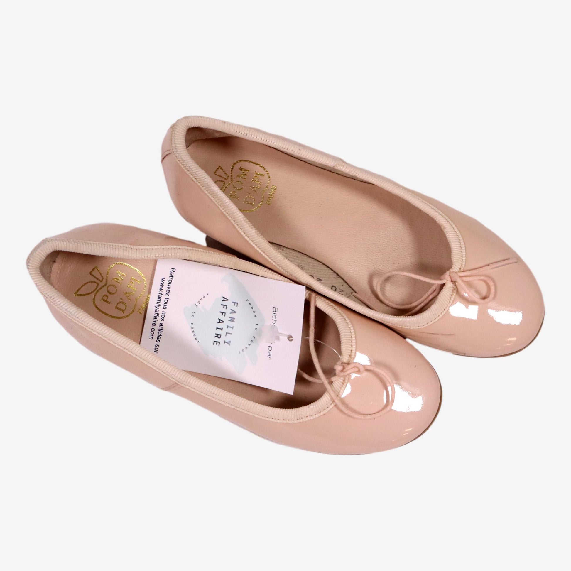 POM D'API P29 ballerines rose nude vernies