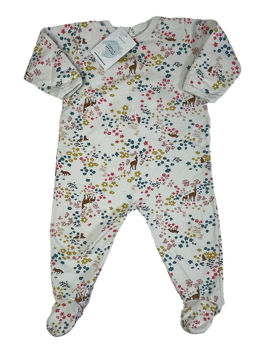 PETIT BATEAU 12 mois pyjama fleurs et biches