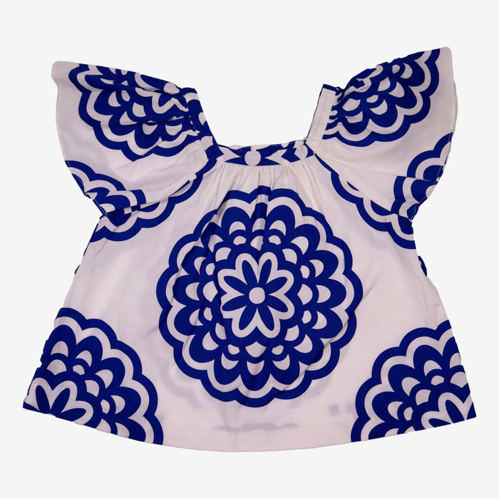 JACADI 5 ans Blouse motif bleu Neuf