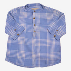 ZARA 5 ans Chemise bleue col tunisien