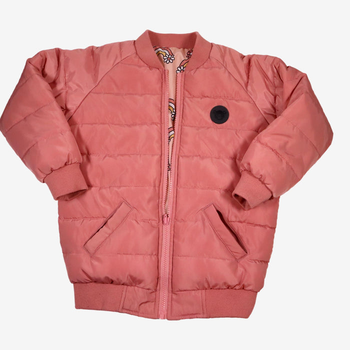 HUX BABY 7 ans manteau mi saison rose