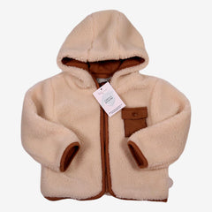 BOUTCHOU 18 mois veste sherpa écru int marron