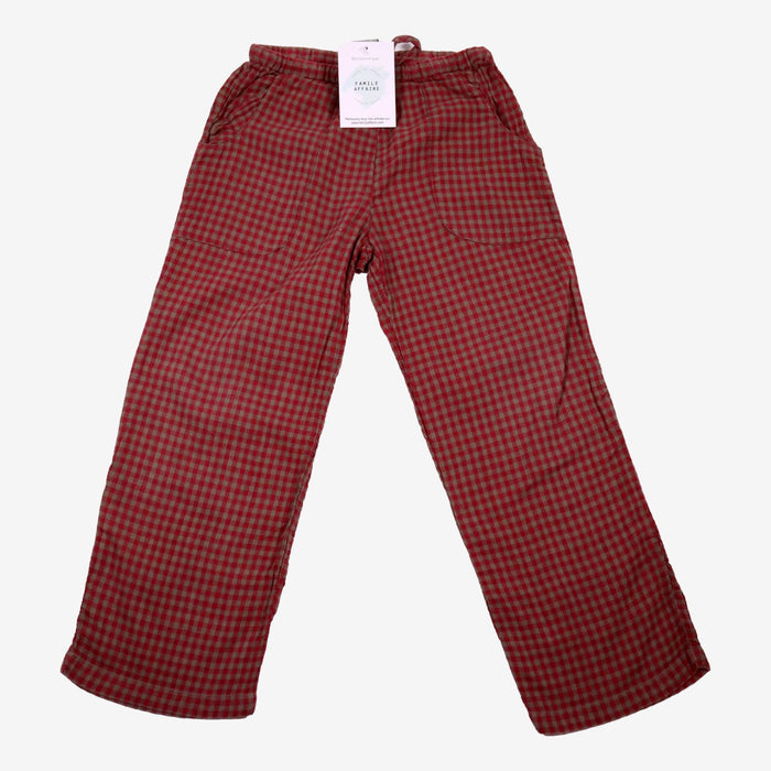 BONTON 4 ans bas de Pyjama à carreaux rouges et gris