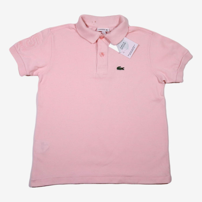 LACOSTE 8 ans Polo rose (petite tâche sur le col)