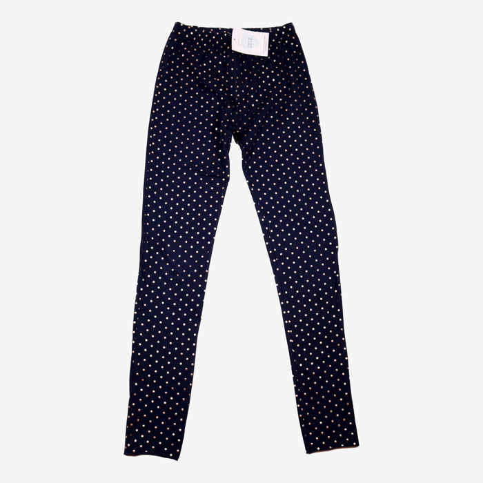 BONTON 12 ans leggingbleu a pois dorés