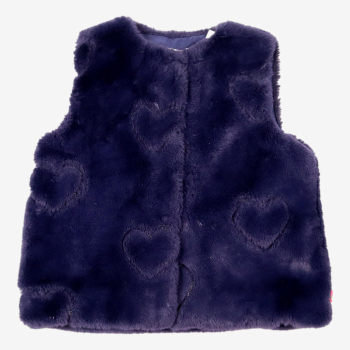 BILLIEBLUSH 5 ans gilet fausse fourrure bleu marine