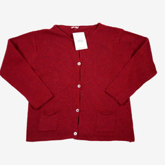 LA COQUETA 8 ans gilet en laine bordeaux