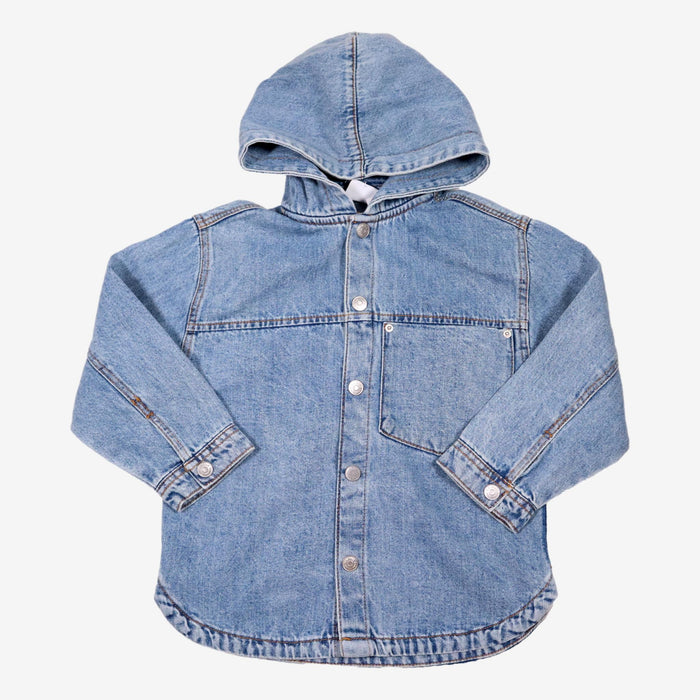 ZARA 3/4 ans veste en jean capuche bleu