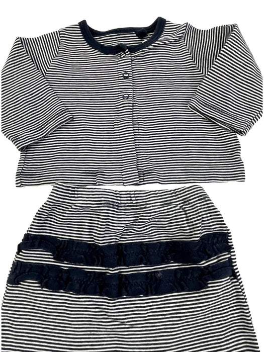 PETIT BATEAU 3 mois ensemble leggin et tee shirt rayé