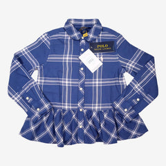 RALPH LAUREN 5 ans NEUF chemise a carreaux bleu