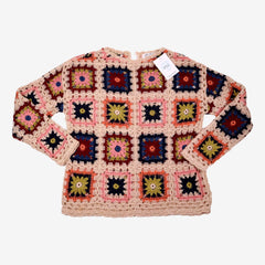 ZARA 9/10 ans Pull en crochet fleurs