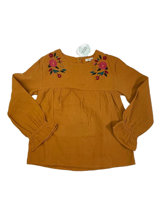 HUNDRED PIECES 10 ans blouse ocre et broderies