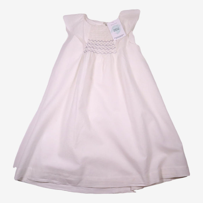 JACADI 6 ans Robe blanche smocks