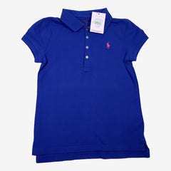 RALPH LAUREN 10 ans Polo bleu électrique