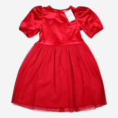 MONOPRIX 8 ans robe velours rouge et tulle