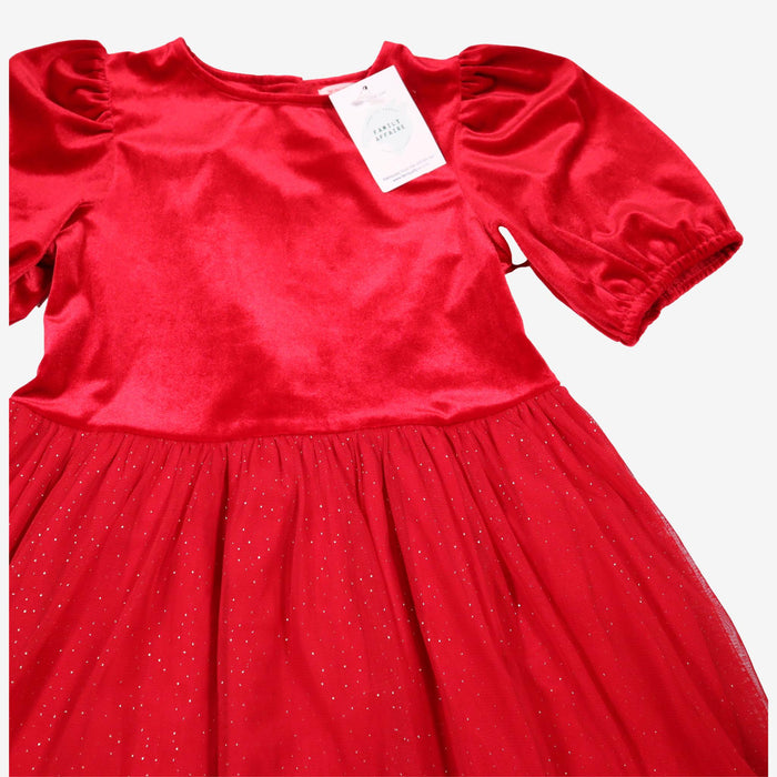 MONOPRIX 8 ans robe velours rouge et tulle