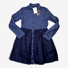 IKKS 12 ans robe denim et tulle