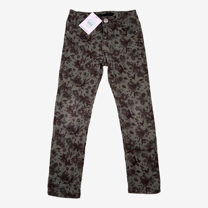 IKKS 5 ans pantalon vert kaki avec des fleurs