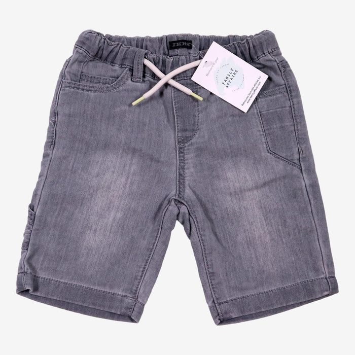 IKKS 4 ans short en jean noir gris taille élastique