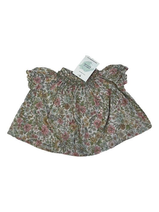 BONPOINT 6 mois blouse smocks et fleurs