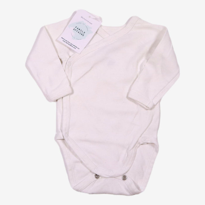 PETIT BATEAU 3 mois Body croisé blanc