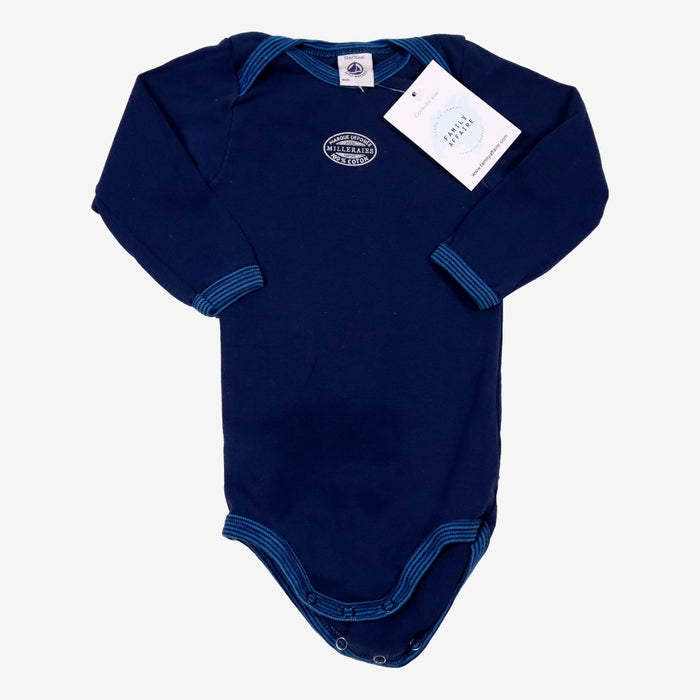 PETIT BATEAU 12 mois Body bleu