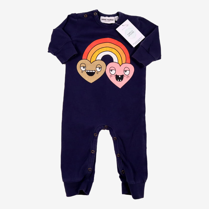 MINI RODINI 3 mois Pyjama combi arc-en-ciel bleu marine