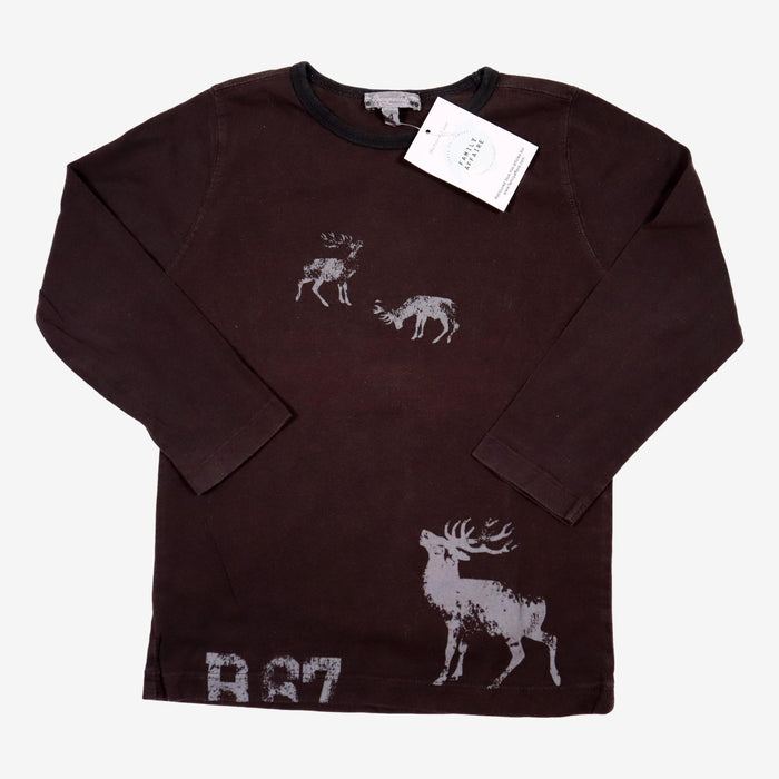 BONPOINT 4 ans t-shirt noir cerf