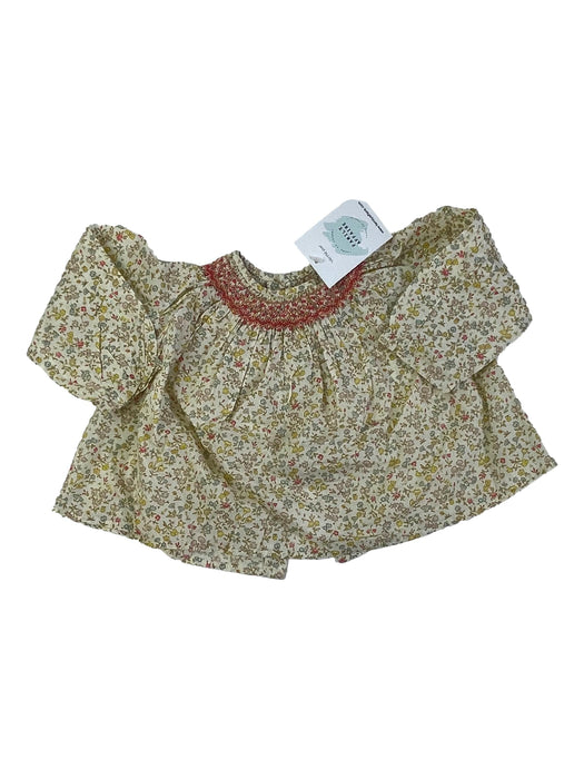 BONPOINT 12 mois blouse fleurs et smocks