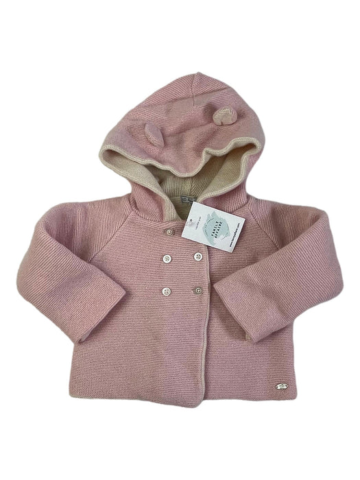 LAPINOU 9 mois gilet doublé rose en maille