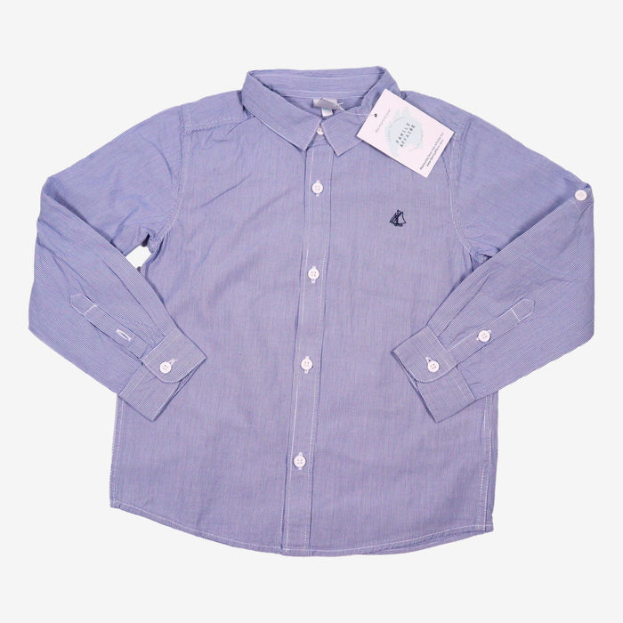 PETIT BATEAU 5 ans chemise bleu rayé