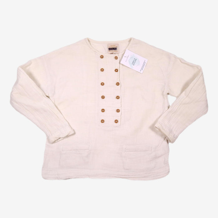 MONOPRIX 5/6 ans Blouse gaze de coton blanche