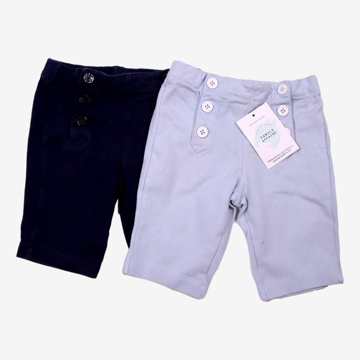 RALPH LAUREN 3 mois Lot de 2 Pantalons en jersey bleus