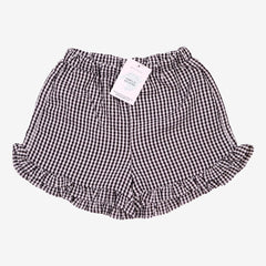 LINDO 11 ans Short vichy noir et blanc