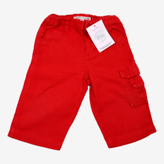 BONPOINT 6 mois Pantalon Cargo rouge