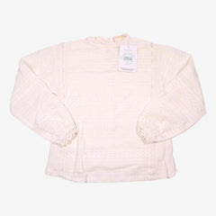 ZARA 6 ans Blouse écrue ajourée