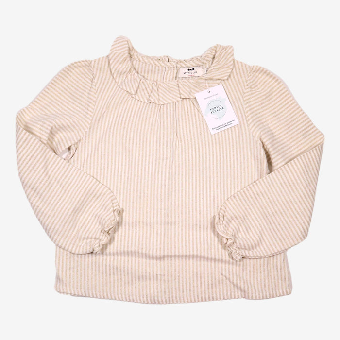 CYRILLUS 6 ans Blouse écrue et dorée