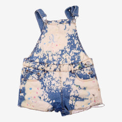 ZARA 8 ans Salopette short tâchetée (peintures)