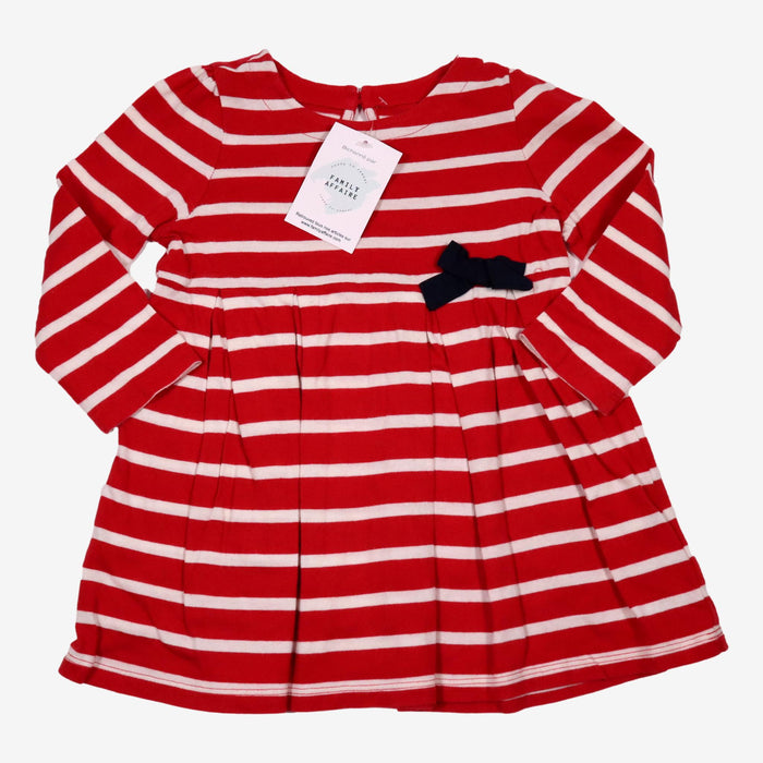 GAP 2 ans robe rouge à rayures blanches