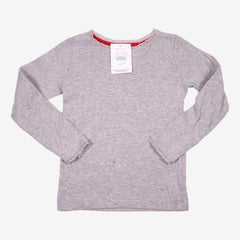 BODEN 6/7 ans top manches longues gris ajouré