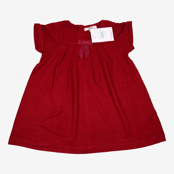 JACADI 2 ans robe rouge à nœud