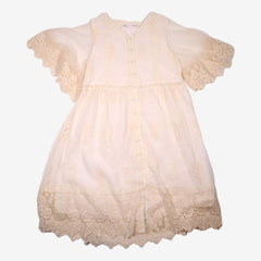 ZARA 9 ans robe blanche détails dentelle