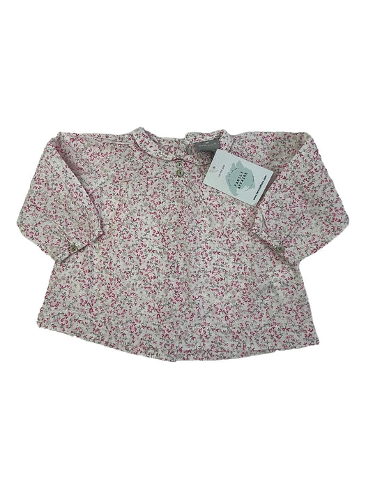 CYRILLUS 9 mois blouse a fleurs rose