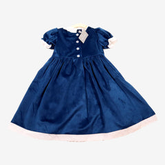 AMAIA outlet 2 ans robe velours bleu