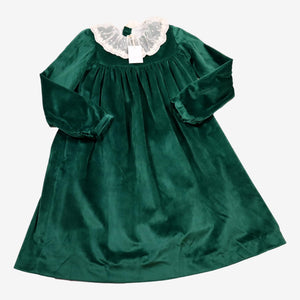 AMAIA outlet 4/6/8/10 ans robe velours vert