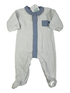 JACADI 6 mois pyjama blanc en velours