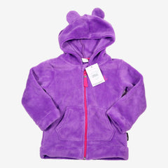 WANABEE 3 ans gilet violet  avec capuche polaire