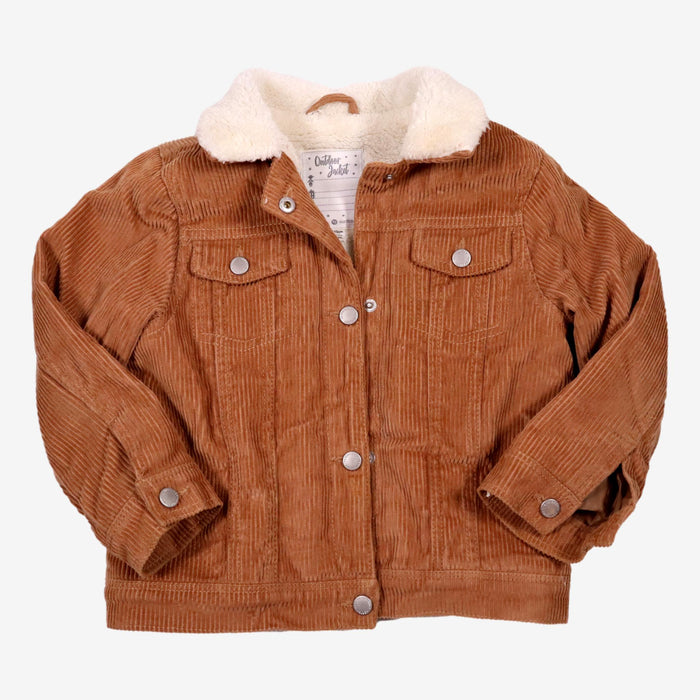 VERT BAUDET 5 ans Veste en velours interieur sherpa camel