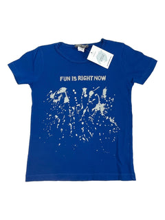 BONPOINT 6 ans tee shirt bleu fun is right now