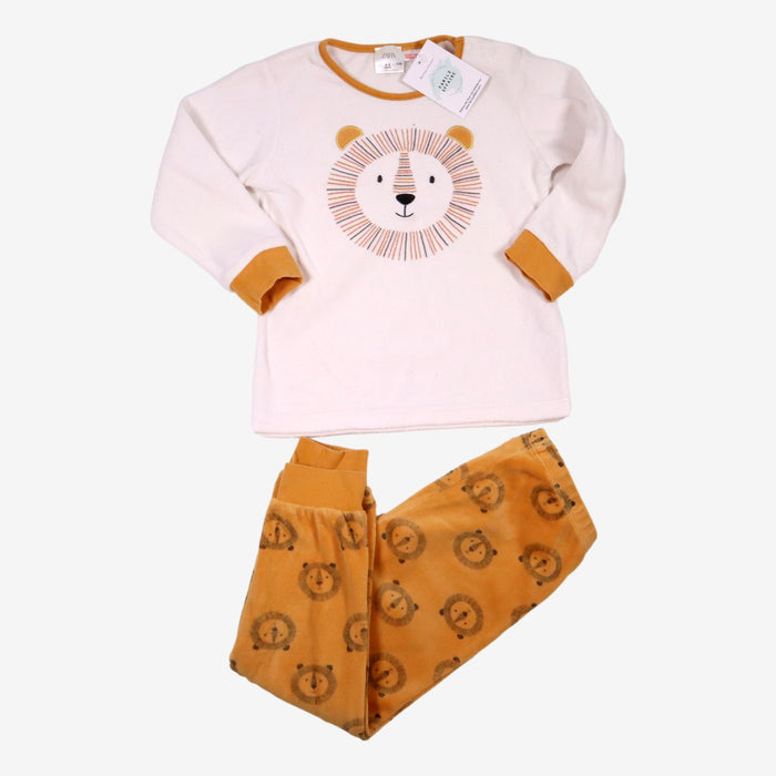 ZARA 5 ans Ensemble de pyjama en velours motif lion